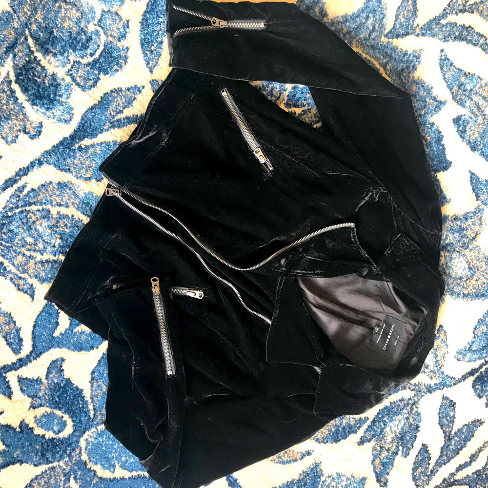 Crushed Velvet moto jacket